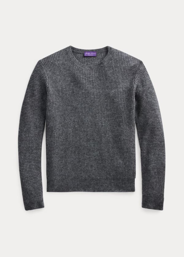 Ralph Lauren Cashmere-Silk Crewneck Striktrøje Herre Danmark (WNRFG0167)